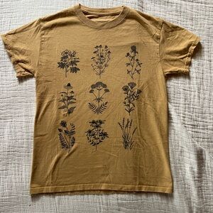PacSun Mustard Floral Graphic Tee